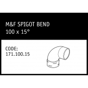 Marley Solvent Joint M&F Spigot Bend 100 x 15° - 171.100.15